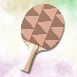 Geometrische große Dreiecke Mocha Mousse Dusty Pin Tischtennis Schläger
