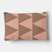 Geometrische große Dreiecke Mocha Mousse Dusty Pin Zubehörtasche (Rückseite)