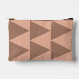 Geometrische große Dreiecke Mocha Mousse Dusty Pin Zubehörtasche