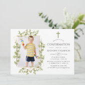 Geometrische Grünbestätigung Einladung (Stehend Vorderseite)