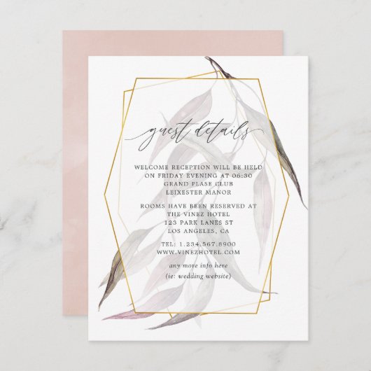 Geometrische Gründetails Begleitkarte (Vorne/Hinten)