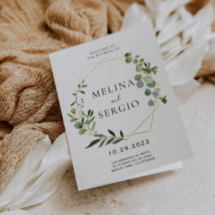 Geometrische grüne Eukalyptus-Blätter Programm