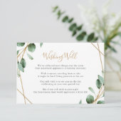 Geometrische Grüne Eukalyptus wünschenswert Begleitkarte (Stehend Vorderseite)