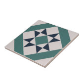 Geometrische grüne Fliesenboden-Inspiration Fliese (Seite)