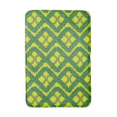 Geometrische Grüne Garland-Quadrate Badematte (Vorderseite Vertikal)