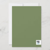 Geometrische Grüne Hochzeit Einladung (Rückseite)