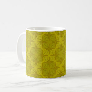 Geometrische grüne Oliven Art Deco Kaffeetasse