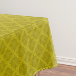 Geometrische grüne Oliven Art Deco Tischdecke