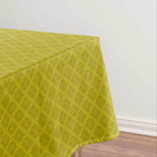 Geometrische grüne Oliven Art Deco Tischdecke