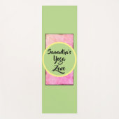 Geometrische grüne Rosa Wasserfarbe Yogamatte (Vorderseite)