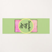 Geometrische grüne Rosa Wasserfarbe Yogamatte (Vorderseite (Horizontal))