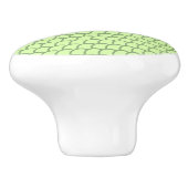 Geometrische grüne Skala Keramikknauf (Seitenansicht)
