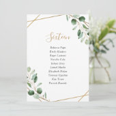 Geometrische Grünpflanzen für Hochzeitstische Einladung (Stehend Vorderseite)