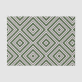 Geometrische Grüntöne Tans Gewebepapier Seidenpapier (Vorderseite)