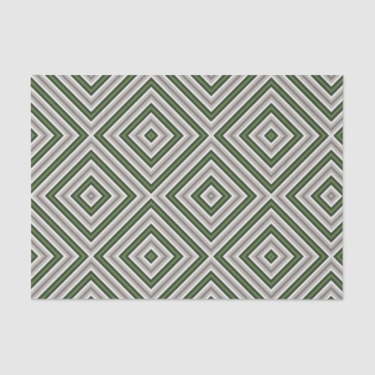 Geometrische Grüntöne Tans Gewebepapier Seidenpapier (Vorderseite)