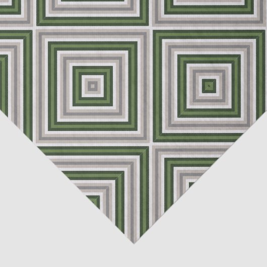 Geometrische Grüntöne Tans Gewebepapier Seidenpapier (Ausschnitt)