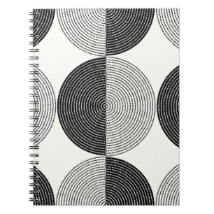 Geometrische Halbkreise: einfaches Muster. Notizblock