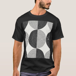 Geometrische Halbkreise: einfaches Muster. T-Shirt