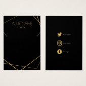 Geometrische Halskette mit sozialen Symbolen (Vorne & Hinten)