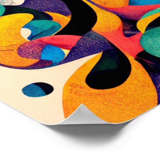 "Geometrische Harmonie" - Abstraktes Poster für di (Ecke)