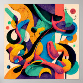 "Geometrische Harmonie" - Abstraktes Poster für di (Vorne)