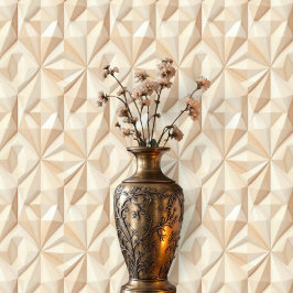 Geometrische Harmonie Beige Tapete