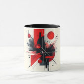 Geometrische Harmonie: Der Abstrakte Kunstkaffee Tasse (Zentrum)