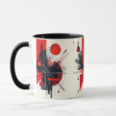 Geometrische Harmonie: Der Abstrakte Kunstkaffee Tasse (Links)