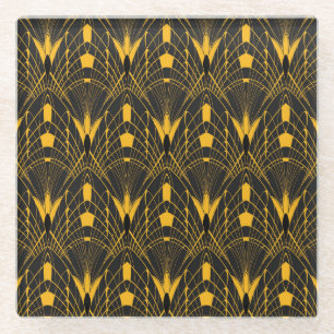Geometrische Harmonie: Design digitaler Ornamente Glasuntersetzer