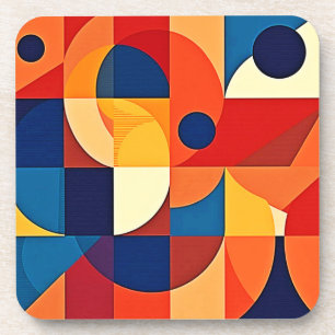 Geometrische Harmonie: Künstlerisches Design Getränkeuntersetzer