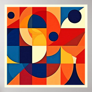 Geometrische Harmonie: Künstlerisches Design Poster