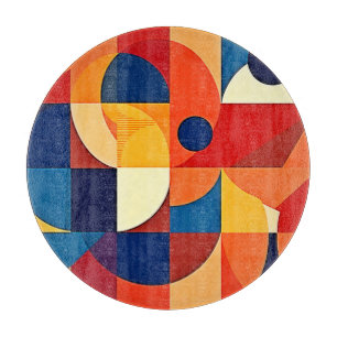 Geometrische Harmonie: Kunstvolles Design Schneidebrett