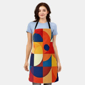 Geometrische Harmonie: Kunstvolles Design Schürze (Getragen)