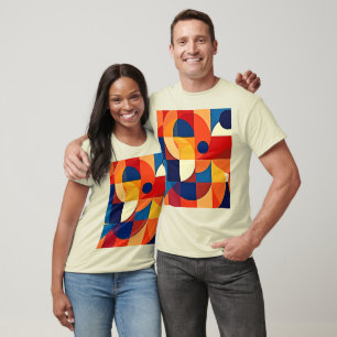 Geometrische Harmonie: Kunstvolles Design T-Shirt