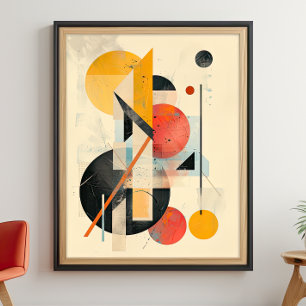 Geometrische Harmonie: Mid-Century-Modern-Fusion Poster