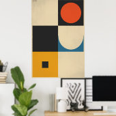 Geometrische Harmonie - Minimalistische Abstrakte Poster (Heimbüro)