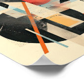 Geometrische Harmonie: Moderne Fusion Mitte des Ja Poster (Ecke)