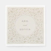 Geometrische Harmonie Personalisierte Hochzeit Nap Serviette (Vorderseite)