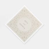 Geometrische Harmonie Personalisierte Hochzeit Nap Serviette (Ecke)