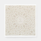 Geometrische Harmonie Personalisierte Hochzeit Nap Serviette (Vorderseite)