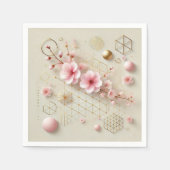 Geometrische Harmonie Sakura Serviette (Vorderseite)