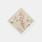 Geometrische Harmonie Sakura Serviette (Ecke)