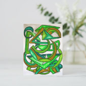 Geometrische Hausaufgaben - Abstrakte Art Postkart Postkarte (Stehend Vorderseite)