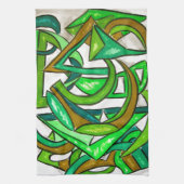 Geometrische Hausaufgaben - Abstrakte Kunst Geschirrtuch (Vertikal)