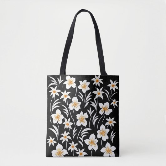 Geometrische hawaiianische Blume - Tote Beutel Tasche (Vorderseite)