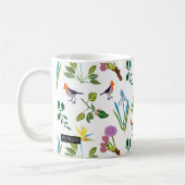 Geometrische hawaiische mit BlumenBlumen/Vögel Kaffeetasse (Links)