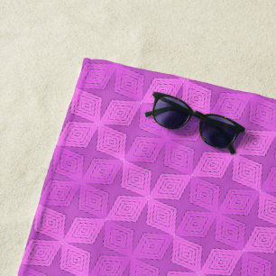 Geometrische helle lila Art Deco Strandtuch