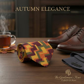 Geometrische Herbstfarben Abstraktes Muster Herbst Krawatte