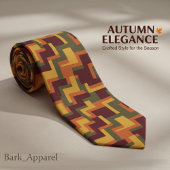Geometrische Herbstfarben Abstraktes Muster Herbst Krawatte
