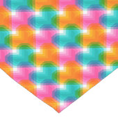 Geometrische Herzen in psychedelischen Farben (1) Kurzer Tischläufer (Ecke)